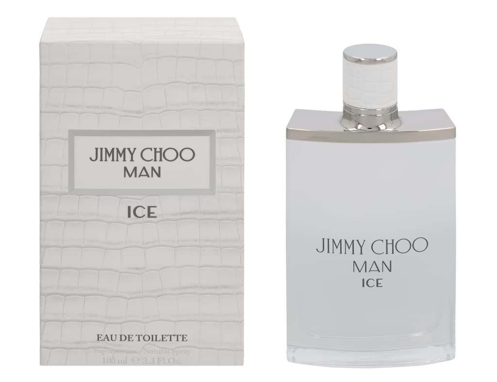 JIMMY CHOO - Man Ice Eau de Toilette - Men's Fragrance - Aromatic & Woody - With notes of Mandarin, Cedarwood & Moss 3.3 Fl Oz (Pack of 1)