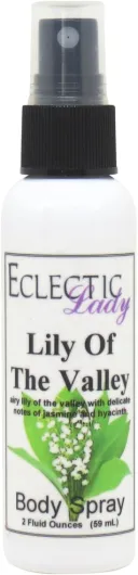 Lily Of The Valley Body Spray, 2 ounces, Body Mist for Women with Clean, Light & Gentle Fragrance, Cologne with Soft, Subtle Aroma For Daily Use 2 Fl Oz (Pack of 1)