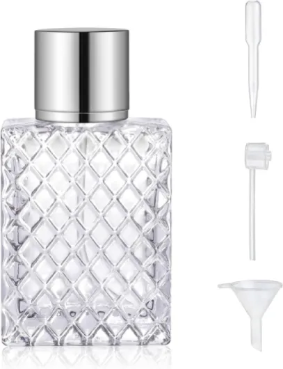 Vintage Glass Spray Bottle - 50ml/1.7 Oz Refillable Perfume Atomizer with 3 Dispenser Types vintage 50ml