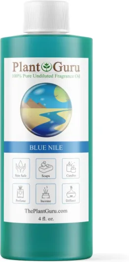 Blue Nile Fragrance Oil 4 fl - oz - Scented Oil for DIY Soap Making, Candles, Bath Bombs, Body Butters - Used in Aromatherapy Diffusers, Burners and Warmers - Add to Lotions and Creams.