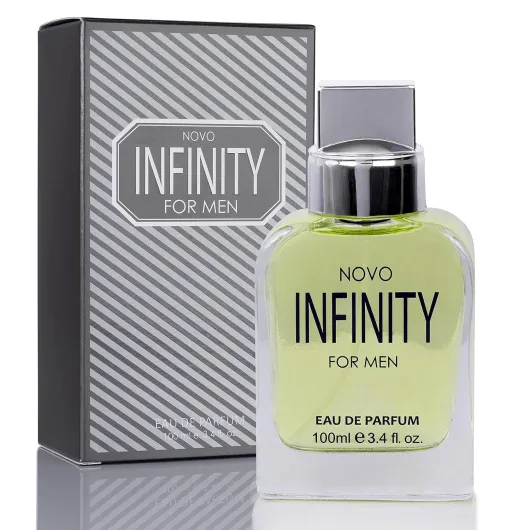 Novo Infinity for Men- 3.4 Fluid Ounce Eau De Parfum Spray for Men - Refreshing Citrusy & Floral Top Notes Smell Fresh All Day Long Lovely Gift Occasions