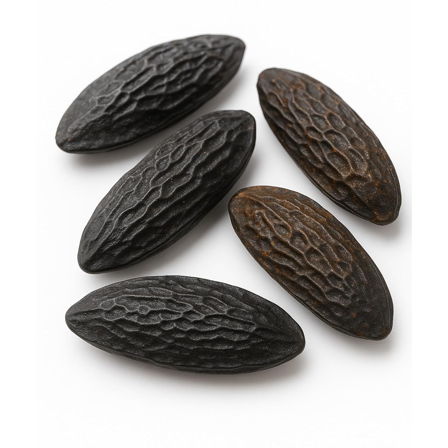 Motherland Goods Whole Tonka Beans – Premium Grade Cumaru Kumaru Pods (Dipteryx Odorata) – 100% Raw & Natural, Aromatic Spice for Desserts, Infusions & Fragrance Use (5 Pieces)