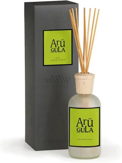 Arugula Reed Diffuser, Home Fragrance Reed Diffuser, Includes Fragrance Oil, Decorative Wooden Cap & 10 Diffuser Reeds, Perfect for Home, Office or Gift, 7.85 fl oz