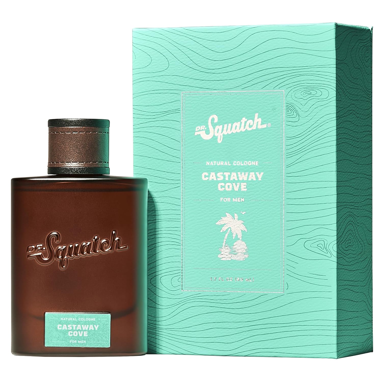 Dr - Squatch Natural Cologne for Men - Bergamot, Lavender, and Vanilla Fragrance Inspired by Coconut Castaway - Sustainably-Sourced Ingredients - Castaway Cove Cologne (1.7 fl oz)