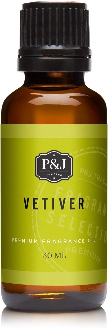 P&J Trading Fragrance Oil - Vetiver Oil 30ml - Candle Scents for Candle Making, Freshie Scents, Soap Making Supplies, Diffuser Oil Scents Vetiver 1.01 Fl Oz (Pack of 1)