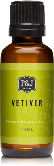 P&J Trading Fragrance Oil - Vetiver Oil 30ml - Candle Scents for Candle Making, Freshie Scents, Soap Making Supplies, Diffuser Oil Scents Vetiver 1.01 Fl Oz (Pack of 1)