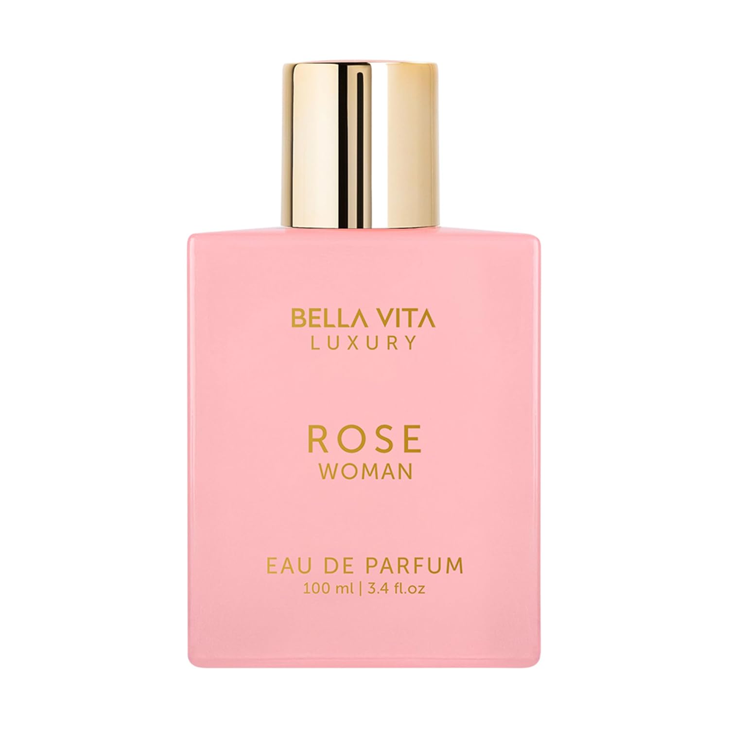 BellaVita Luxury ROSE Perfume for Women (100ml) - Floral, Oriental & Sweet Fragrance - Notes: Amber, Vanilla, Black Currant, Rose, Jasmine - Premium French Floral Fragrance