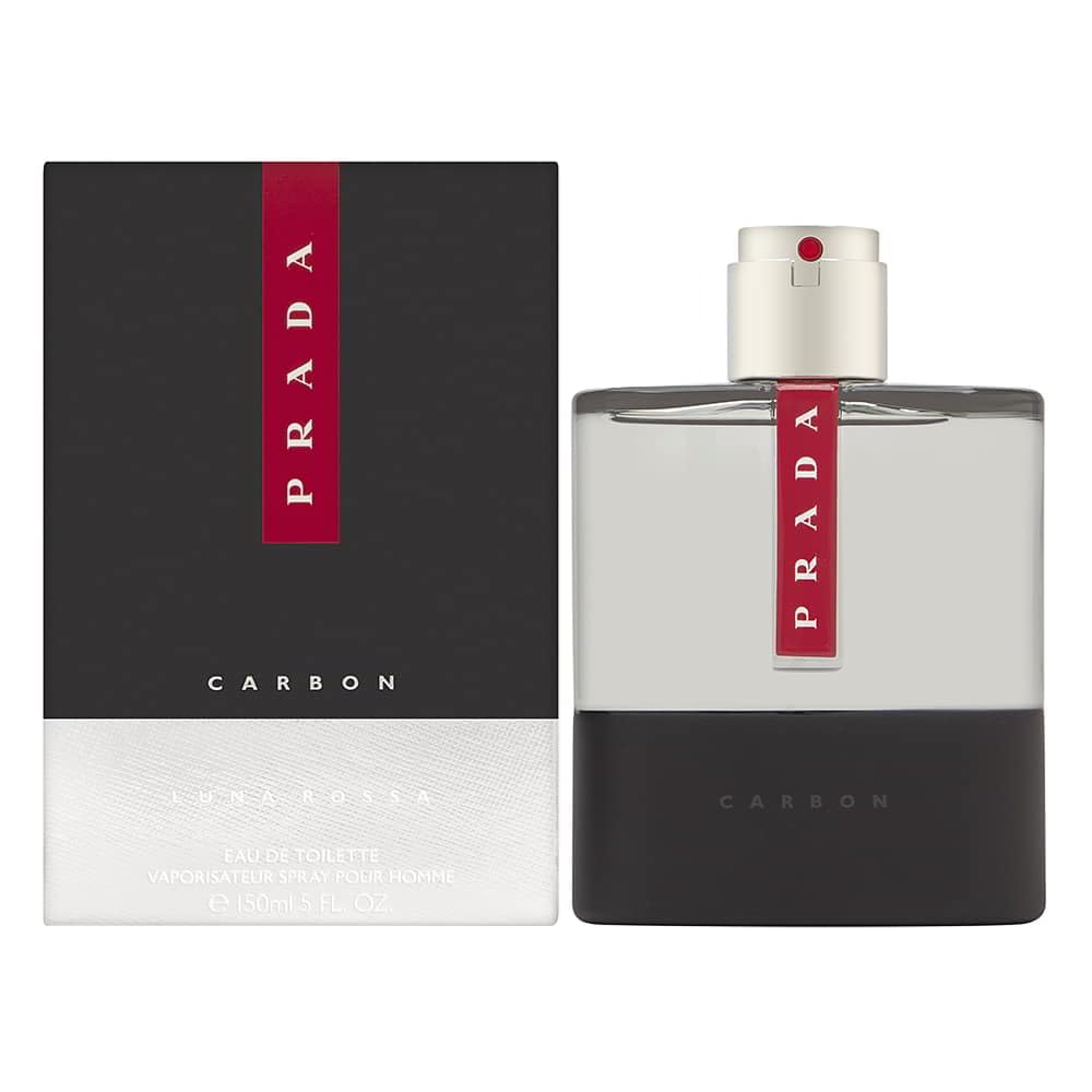 Prada Luna Rossa Carbon Pour Homme 5.0 oz Eau de Toilette Spray 5 Fl Oz (Pack of 1)