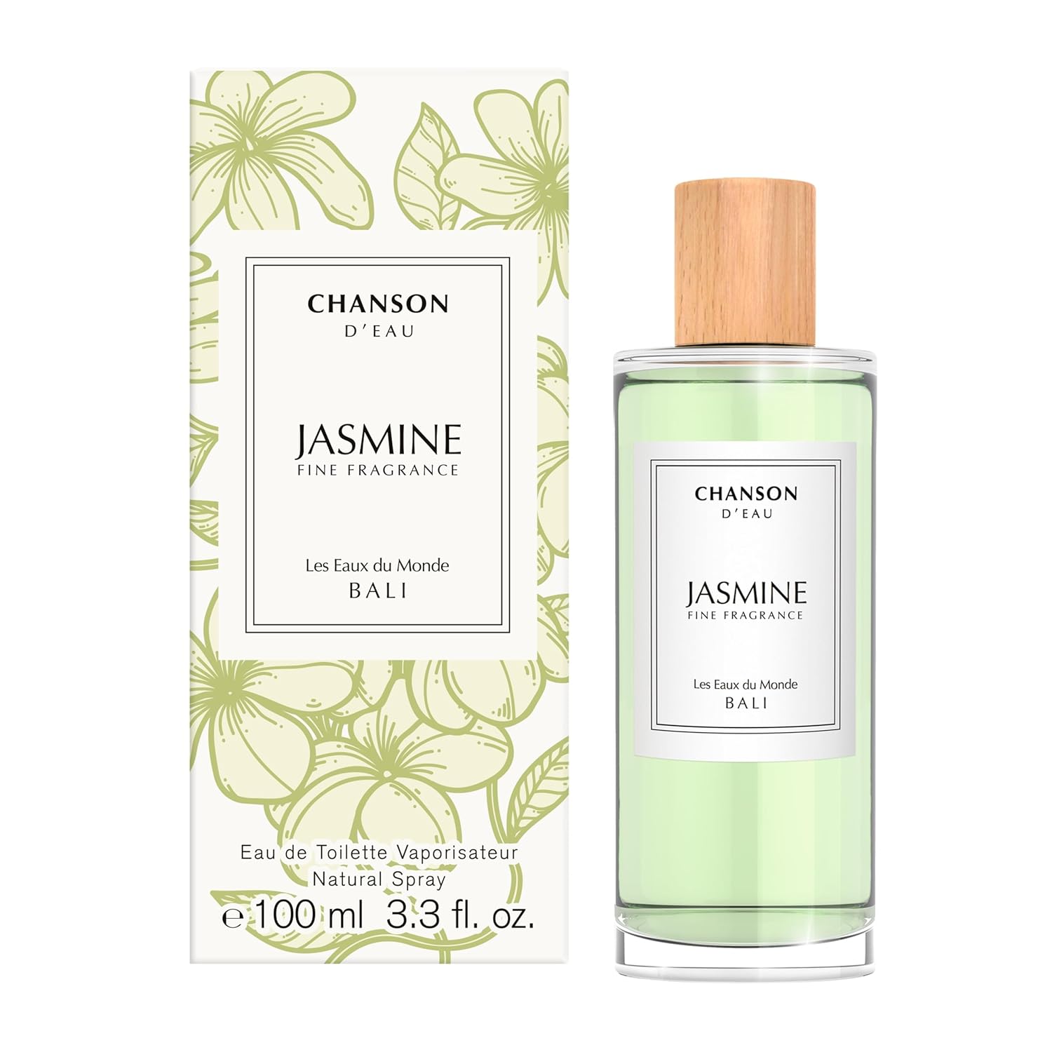 Chanson Jasmine Eau de Toilette 3.4 fl oz (Pack of 1), Notes of Jasmine, Tuberose, and Vanilla, Women's Fragrance, Long Lasting, Everyday Fragrance, Travel Size 3.4 Fl Oz (Pack of 1) Jasmine