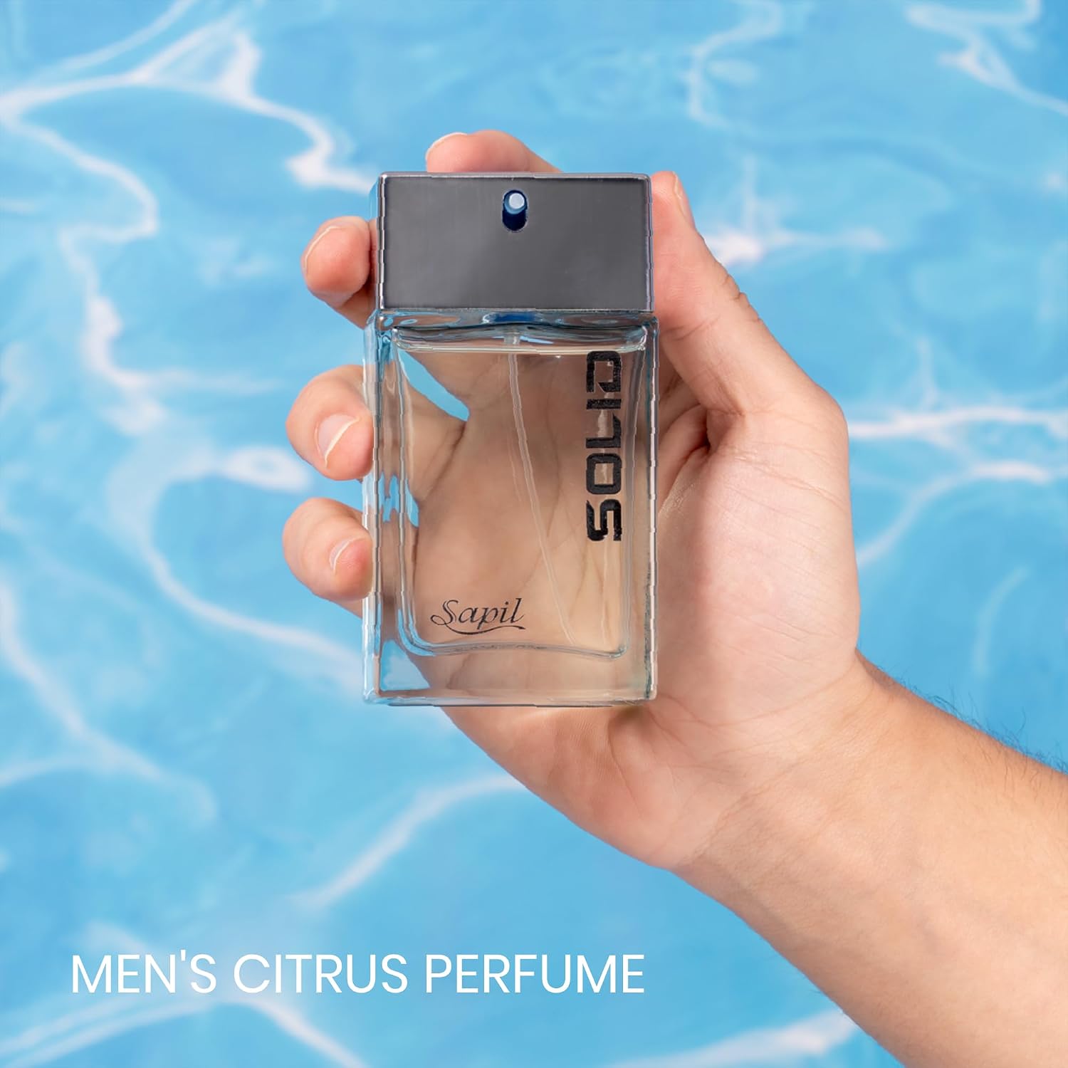 Solid - EDT Spray for Men - Powerful and Exotic Eau De Toilette - Long Lasting and Addictive Cologne - Opens with Citrus Notes - Perfect for Date Night or Evening Out - 3.4 oz