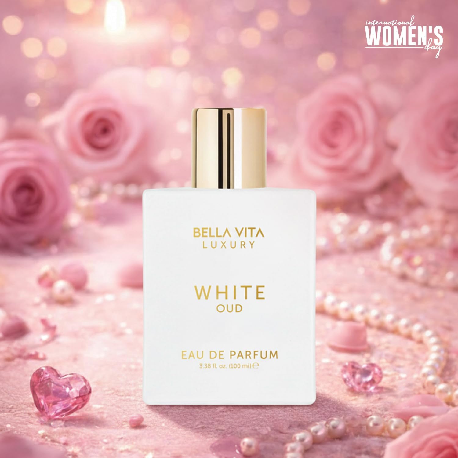 Bellavita Luxury White Oud Eau de Parfum - 100 ml (3.4 fl.oz.) - Perfume for Men and Women - Fruity, Artemisia Lemon, Freesia, and Tobacco Notes - Long Lasting Unisex Fragrance