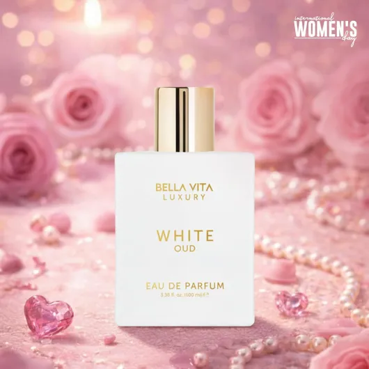 Bellavita Luxury White Oud Eau de Parfum - 100 ml (3.4 fl.oz.) - Perfume for Men and Women - Fruity, Artemisia Lemon, Freesia, and Tobacco Notes - Long Lasting Unisex Fragrance