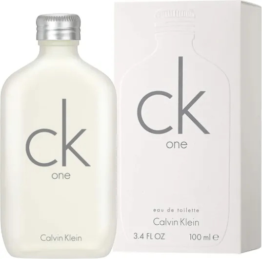 CALVIN KLEIN CK One - Unisex Eau de Toilette for All - Citrus & Aromatic Fragrance with Notes of Green Tea, Nutmeg and Musk - Medium Longevity 100 ml (Pack of 1)
