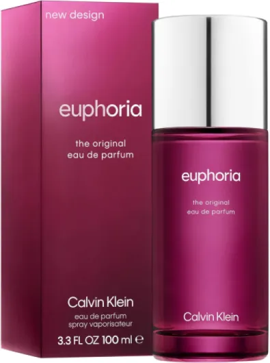 CALVIN KLEIN Euphoria - Eau de Parfum for Women - Chypre Fragrance with Notes of Pomegranate, Black Orchid, Lotus Blossom and Mahogany Wood - High Longevity 100 ml (Pack of 1)